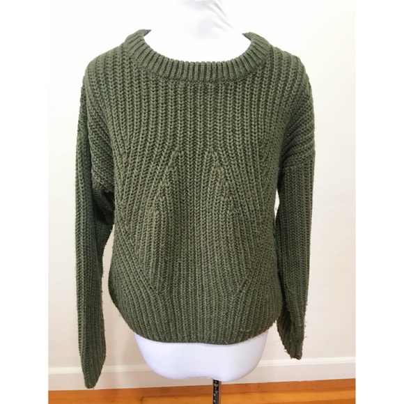 Atmosphere Sweaters - Atmosphere Olive Green Chunky Knit Sweater
